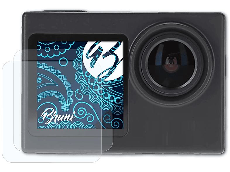 BRUNI 2x Basics-Clear Schutzfolie(für Rollei Actioncam 7S Plus)