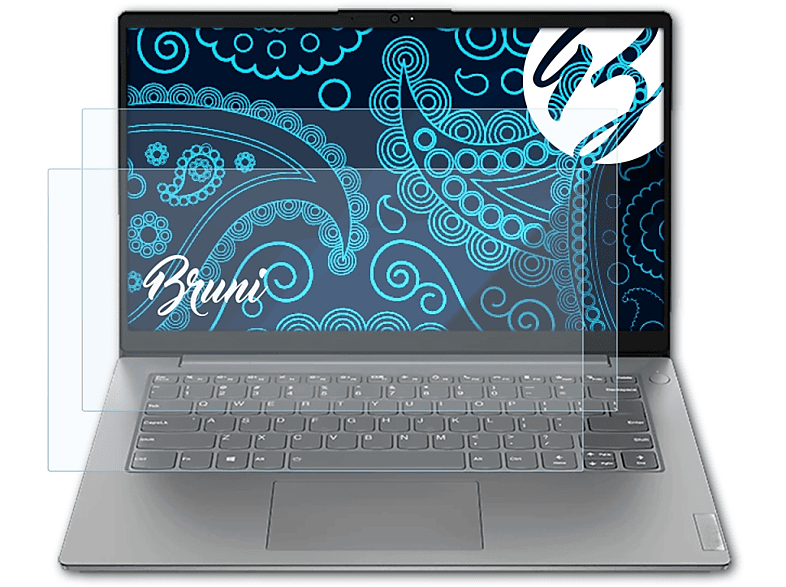 BRUNI 2x Schutzfolie(für (Gen 2)) Lenovo Basics-Clear V15