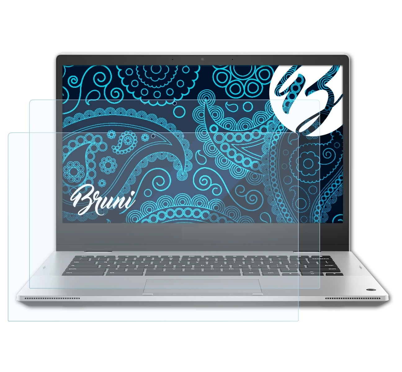 BRUNI 2x Basics-Clear Asus Flip Schutzfolie(für (CM1400)) Chromebook CM1