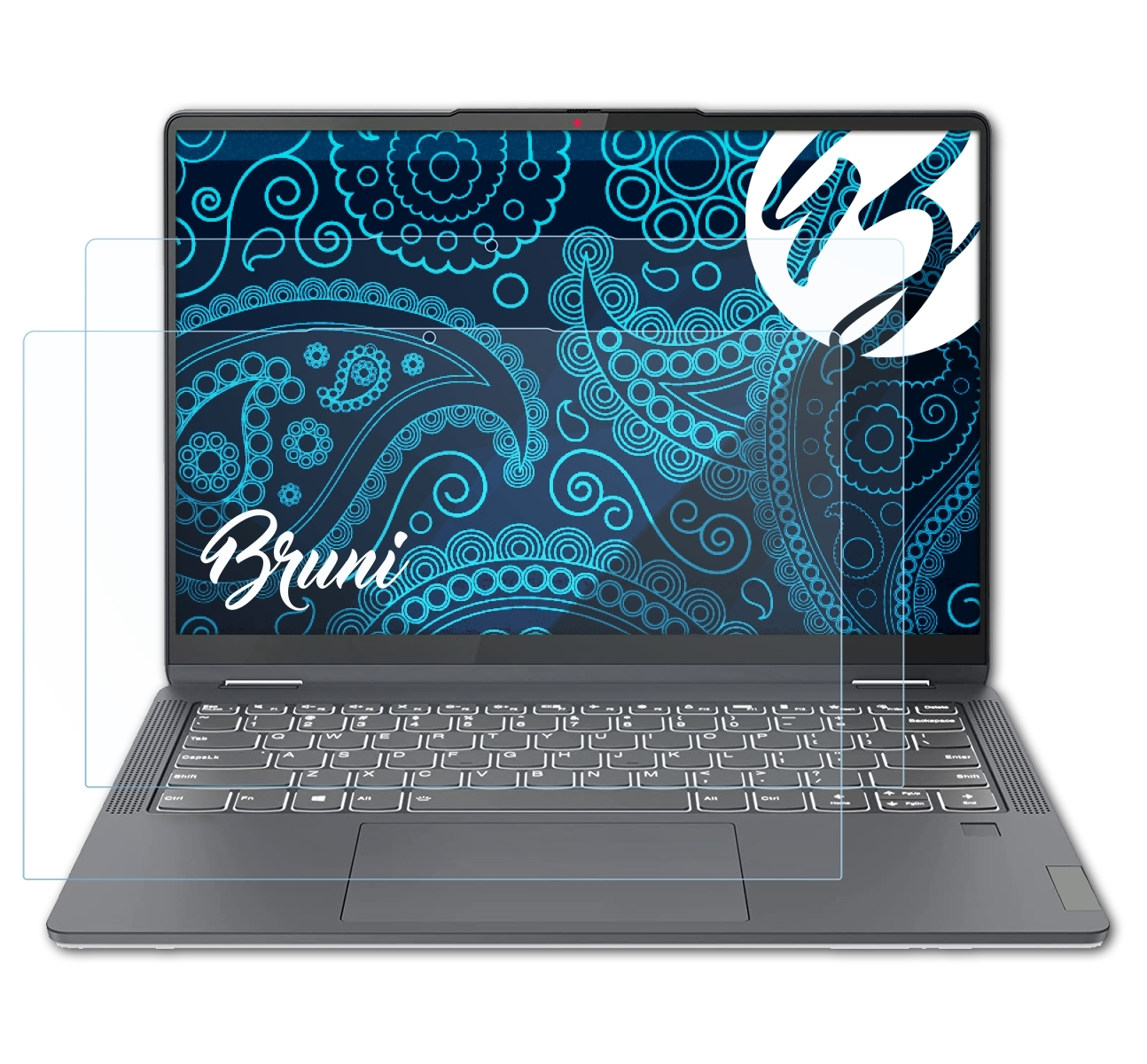BRUNI 2x Basics-Clear Schutzfolie(für Lenovo (14 Inch)) IdeaPad Flex 5
