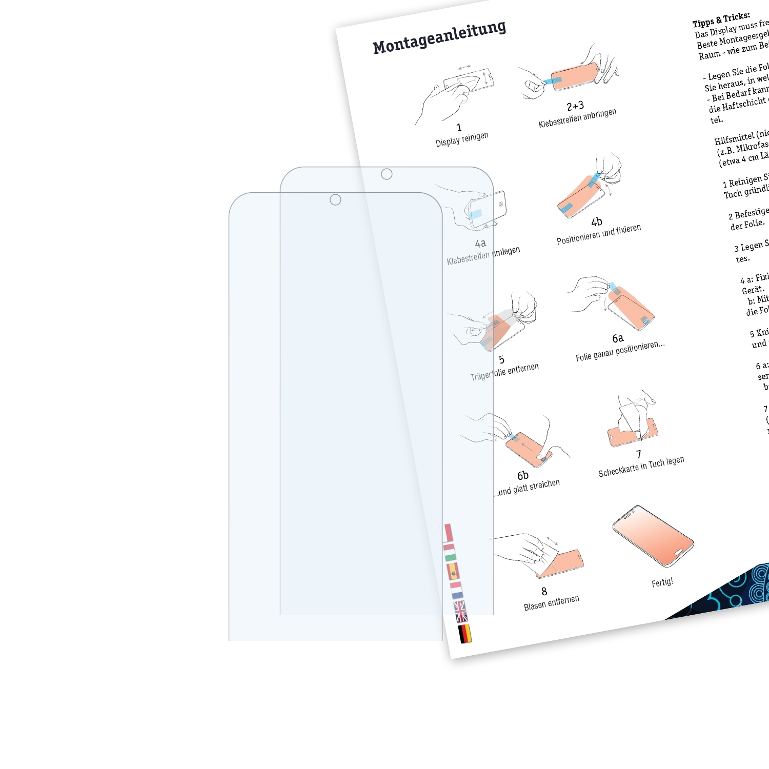 BRUNI 2x Schutzfolie(für 20B) Basics-Clear TCL