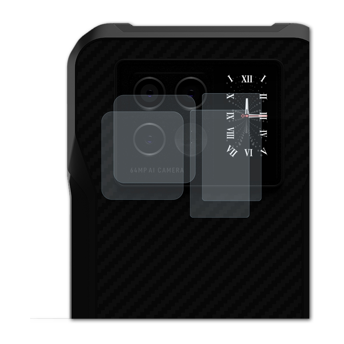 BRUNI 2x Basics-Clear Doogee 5G Lens) Schutzfolie(für V20