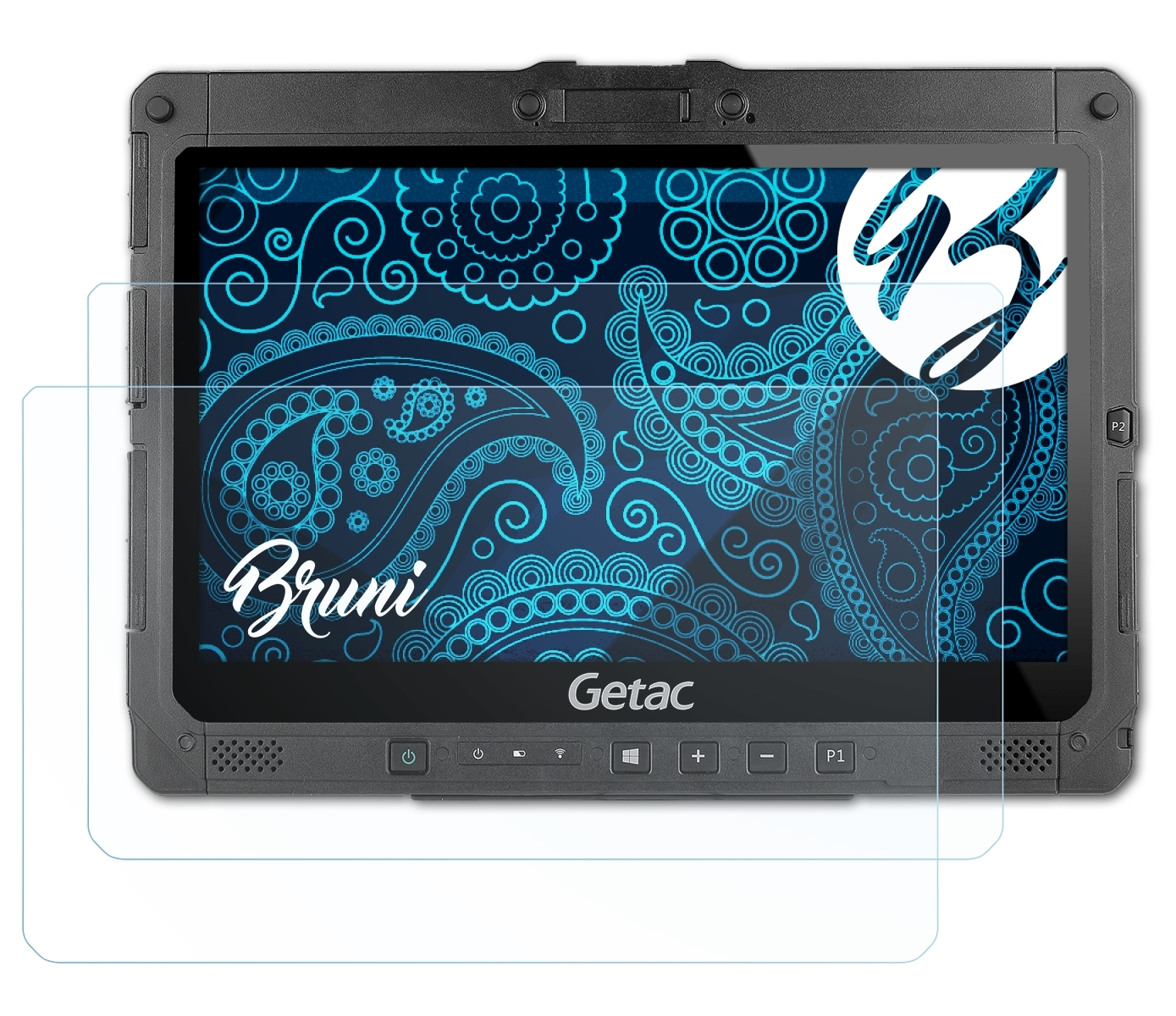BRUNI 2x Basics-Clear Schutzfolie(für Getac K120-EX)