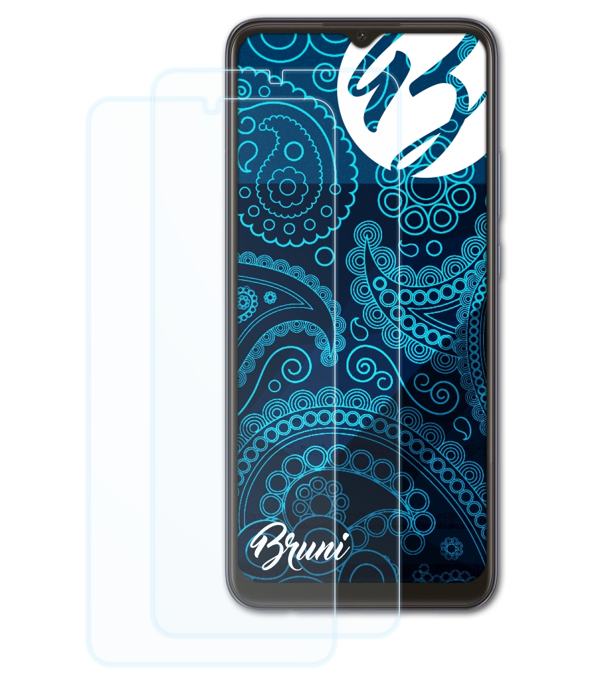 BRUNI 2x Basics-Clear Schutzfolie(für Oppo A15)