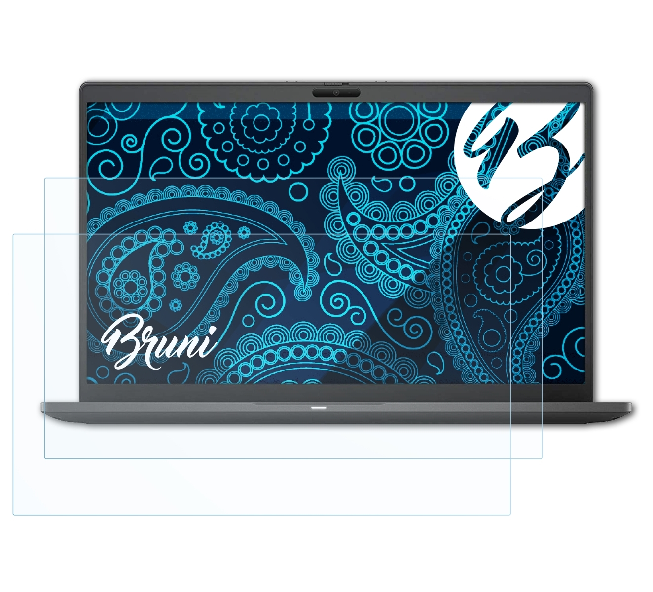 BRUNI 2x Basics-Clear Schutzfolie(für Dell Latitude 7410)