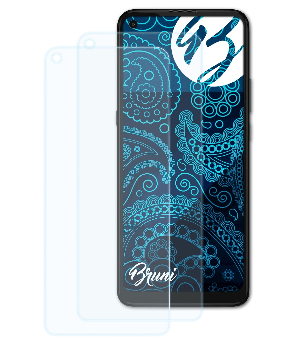 BRUNI 2x Basics-Clear Schutzfolie(für Motorola G9 Moto Power)
