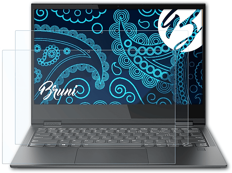 BRUNI 2x Basics-Clear Schutzfolie(für Lenovo Yoga C630 WOS)