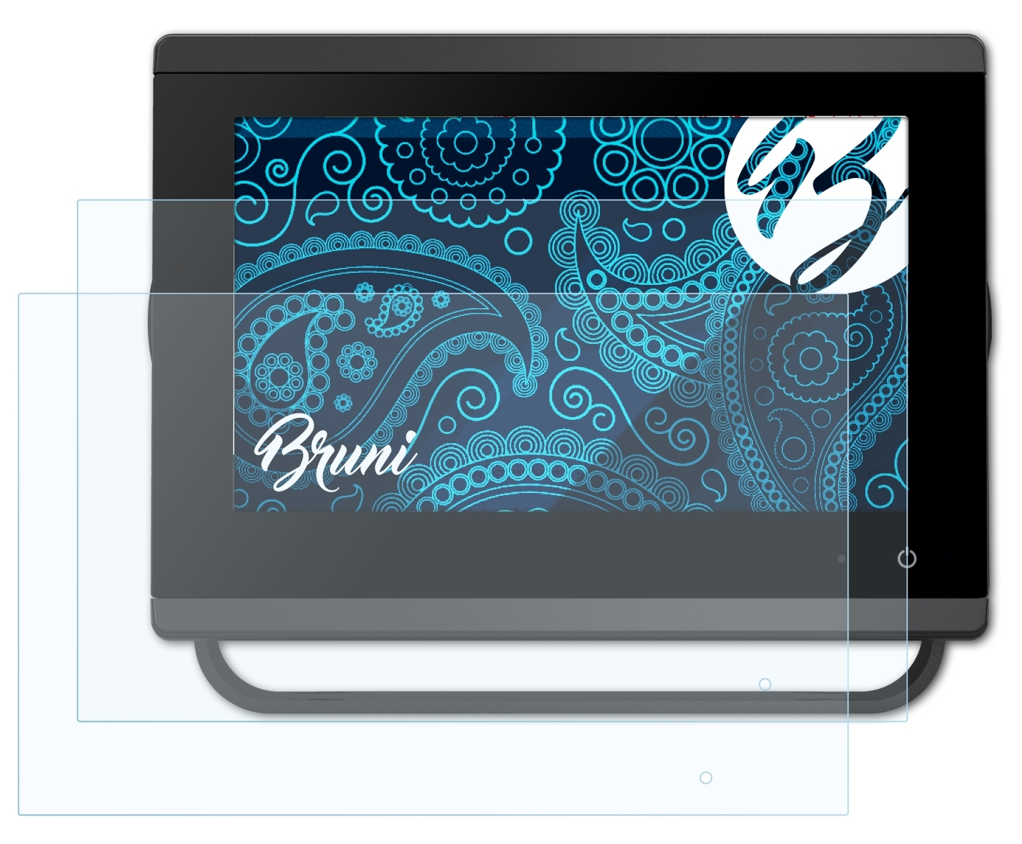 BRUNI 2x Basics-Clear Schutzfolie(für Garmin GPSMap 723)