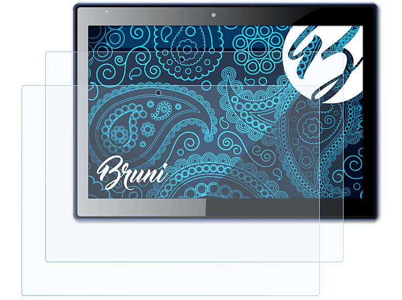 BRUNI 2x Basics-Clear Schutzfolie(für Polaroid Premium 10.1)