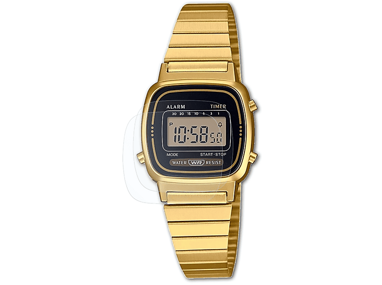 Casio 2x Schutzfolie(für BRUNI LA670WEGA-1EF) Basics-Clear