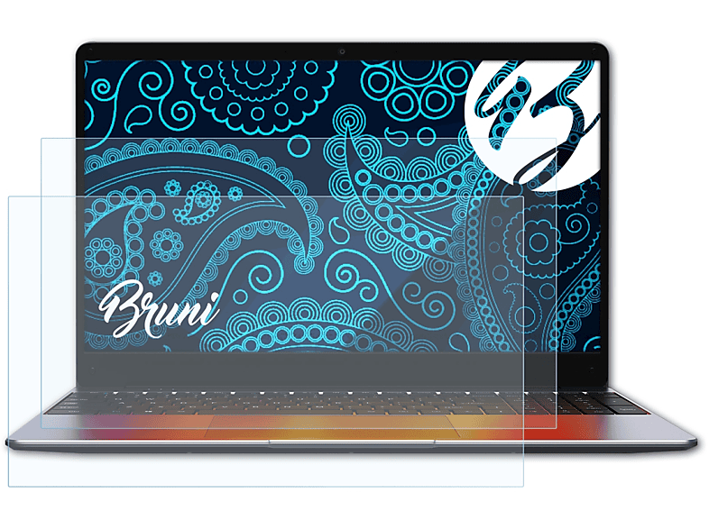 BRUNI 2x Basics-Clear Schutzfolie(für Chuwi HeroBook Plus) | Pflege & Schutz
