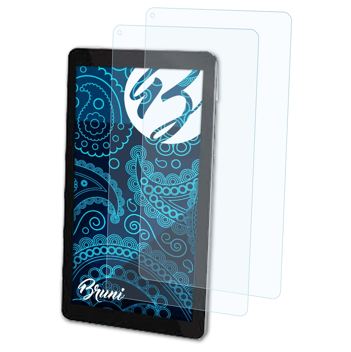 BRUNI 2x Basics-Clear Schutzfolie(für JAY-tech Tablet-PC PA10.1M)