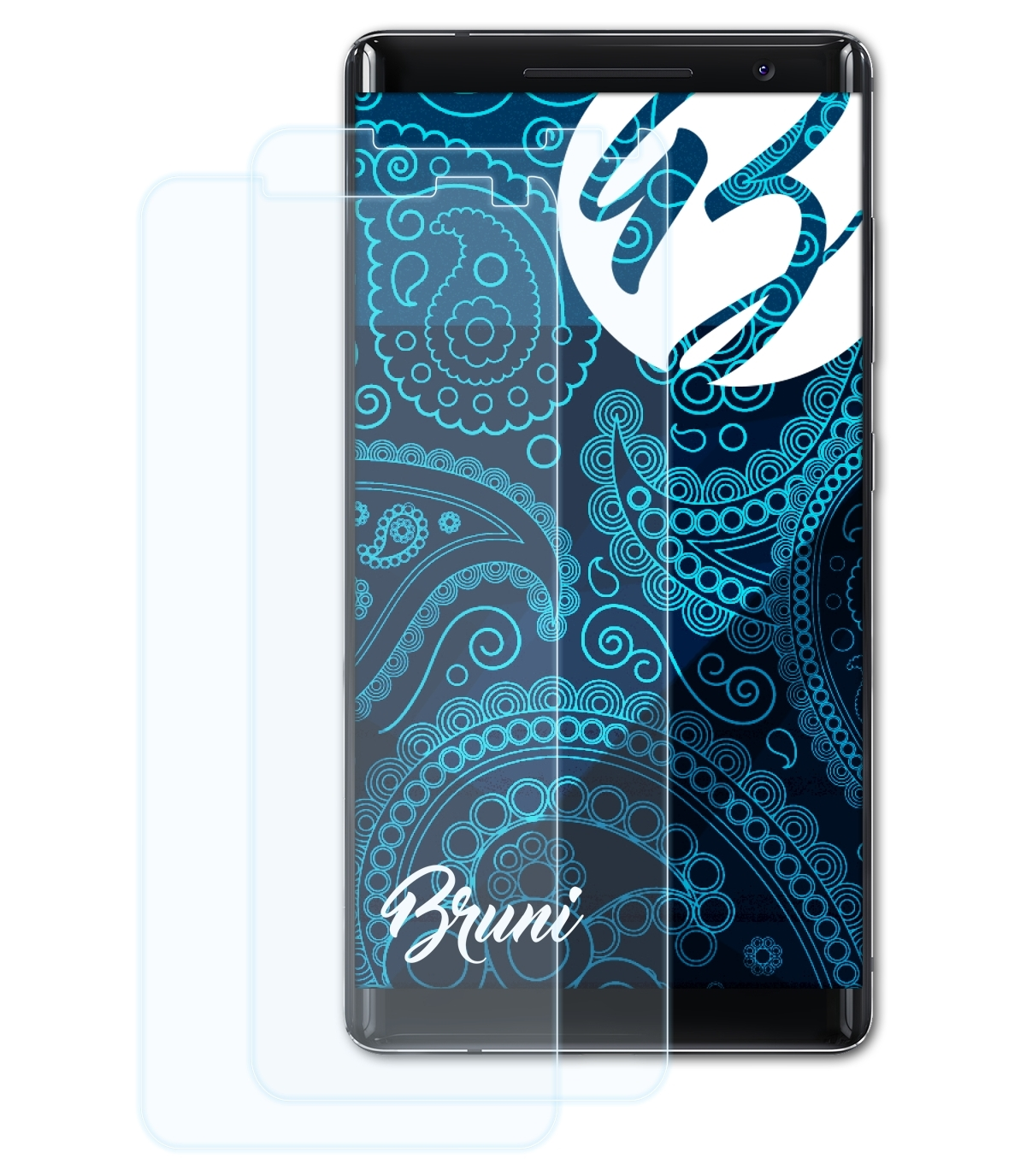BRUNI 2x 8 Sirocco) Nokia Basics-Clear Schutzfolie(für