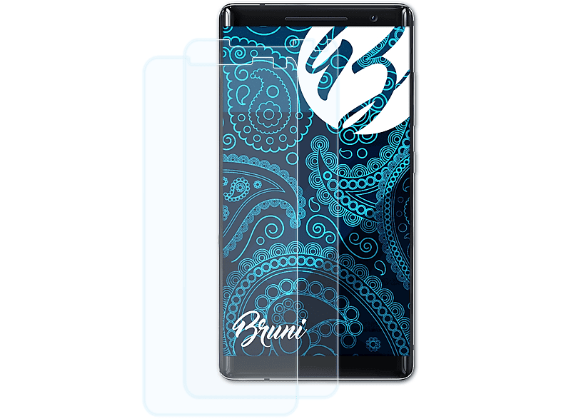 BRUNI 2x Basics-Clear Schutzfolie(für Nokia 8 Sirocco)