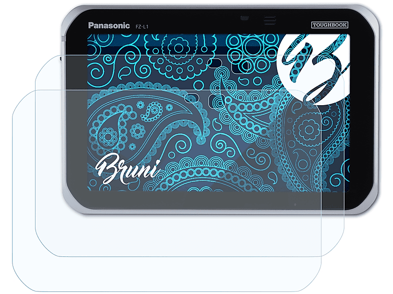 BRUNI 2x Basics-Clear Schutzfolie(für Panasonic Toughbook FZ-L1)