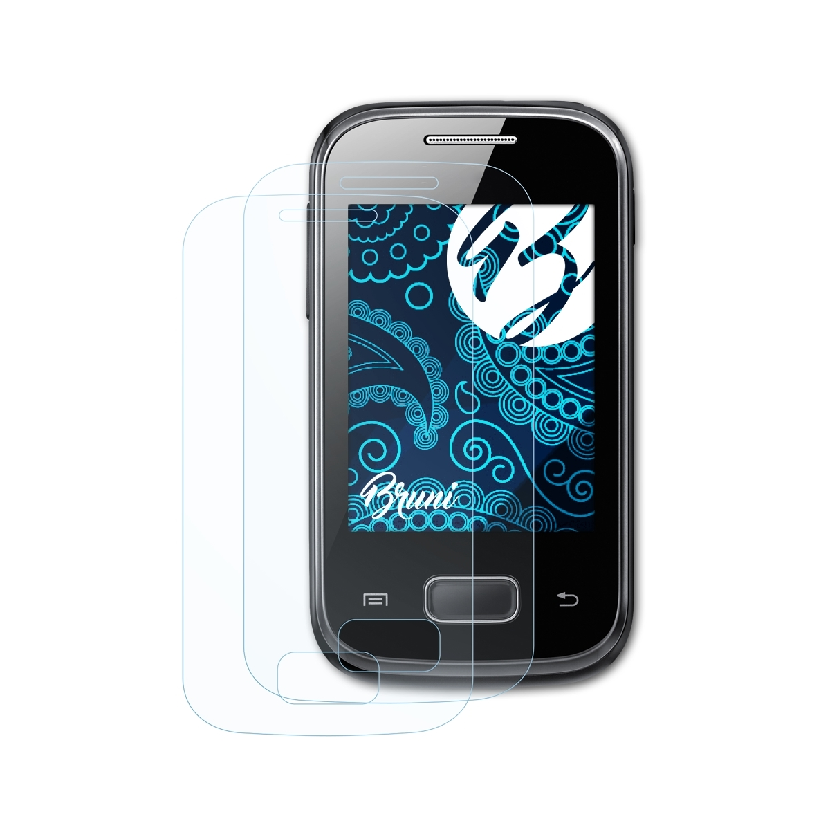 BRUNI 2x Basics-Clear Schutzfolie(für Samsung Pocket) Galaxy
