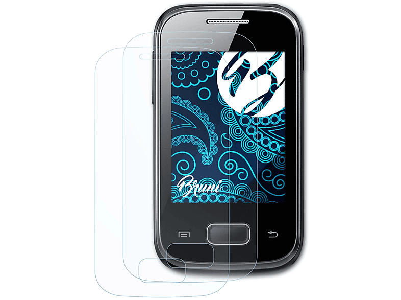 BRUNI 2x Basics-Clear Schutzfolie(für Samsung Galaxy Pocket)