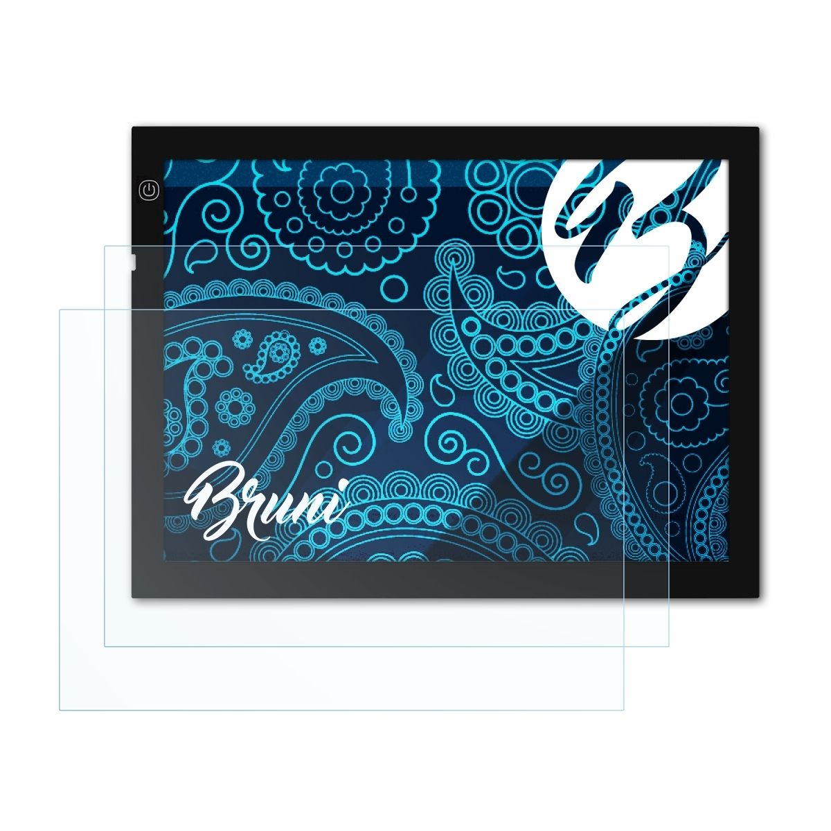 BRUNI 2x Basics-Clear Schutzfolie(für Huion LED A4 Pad) Light