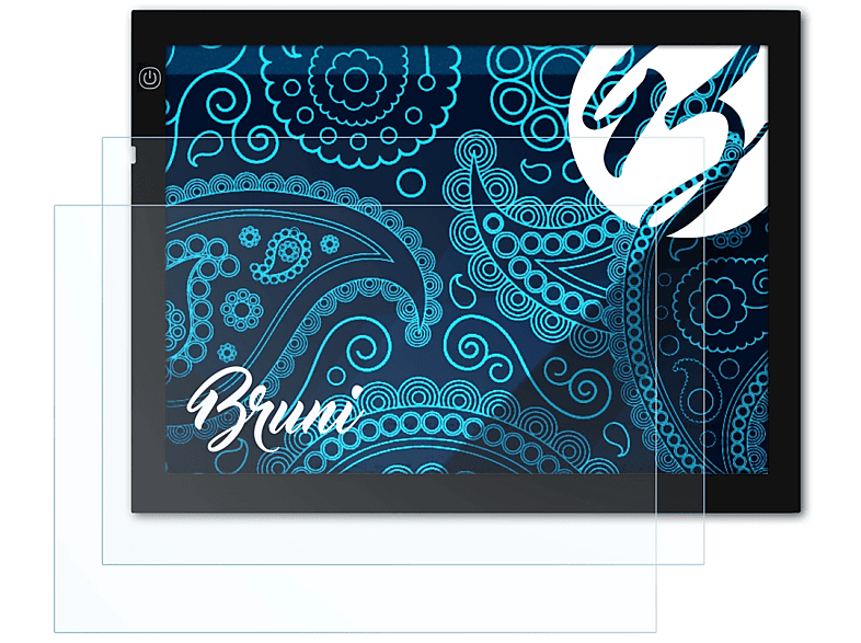 BRUNI Basics-Clear LED Huion Pad) 2x A4 Light Schutzfolie(für