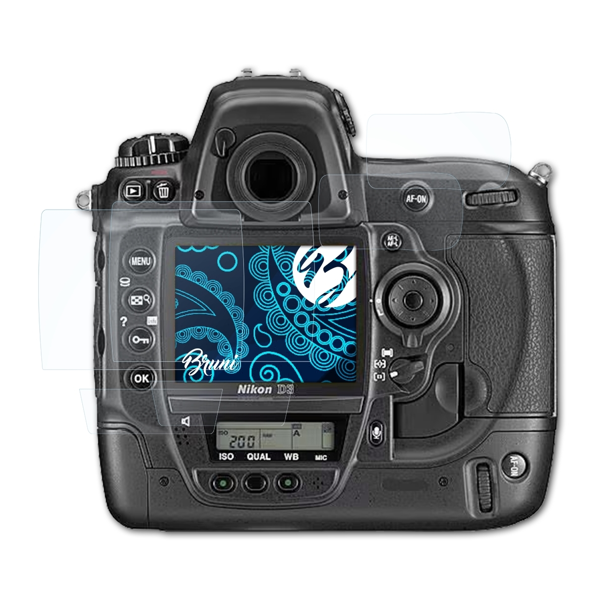 BRUNI 2x Basics-Clear Schutzfolie(für Nikon D3)