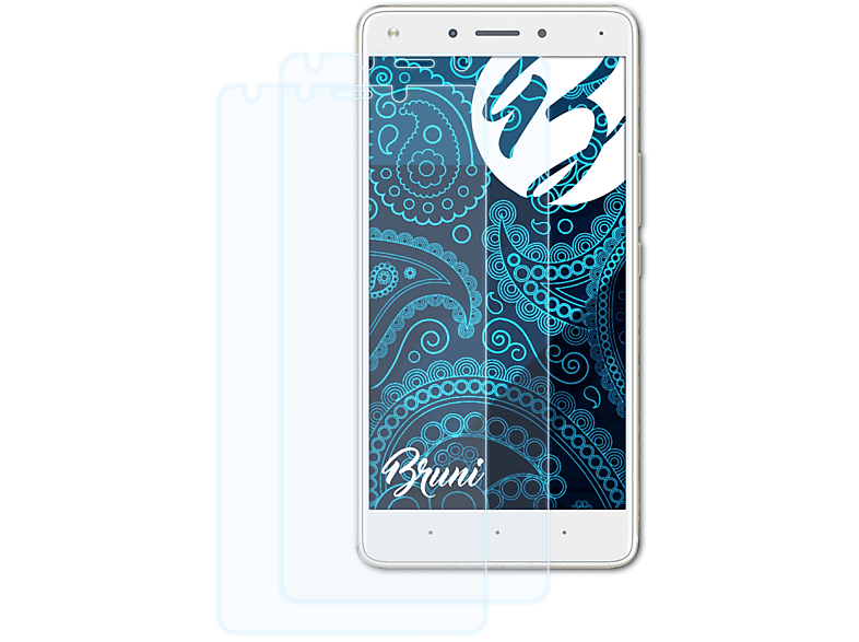 BRUNI 2x Basics-Clear Schutzfolie(für Infinix Zero 4 Plus)