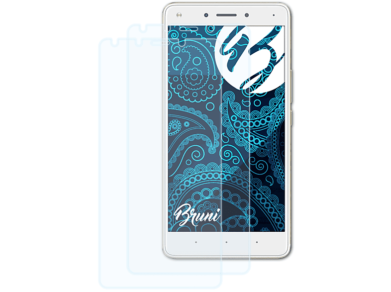 BRUNI 2x Basics-Clear Schutzfolie(für Infinix Plus) 4 Zero