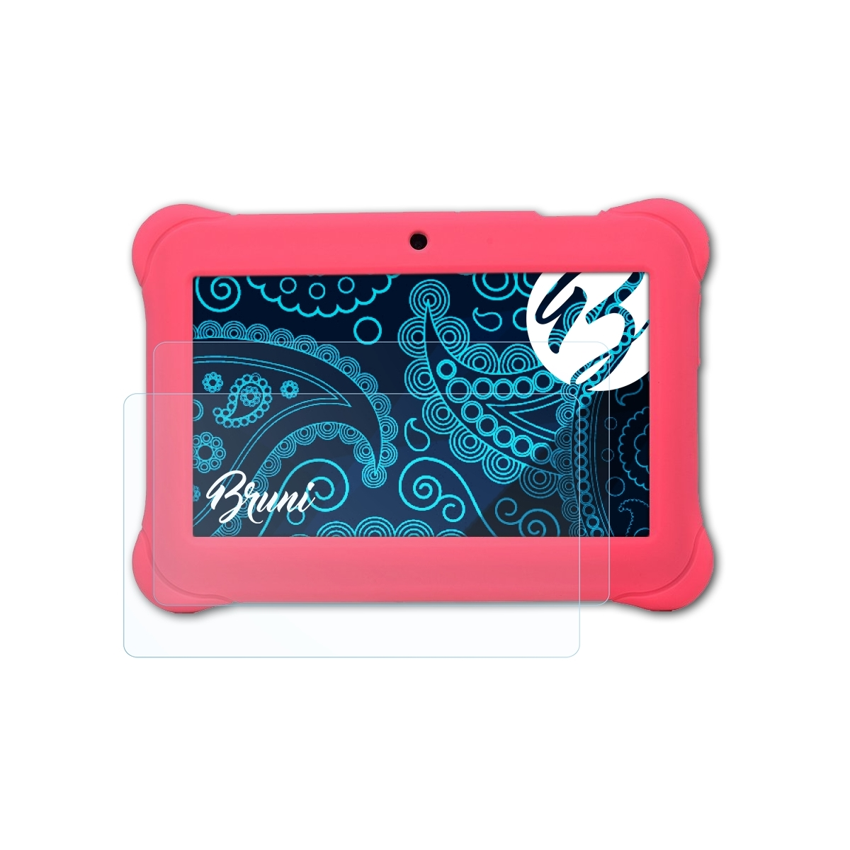 BRUNI 2x Basics-Clear Kids Alldaymall Tablet) Schutzfolie(für