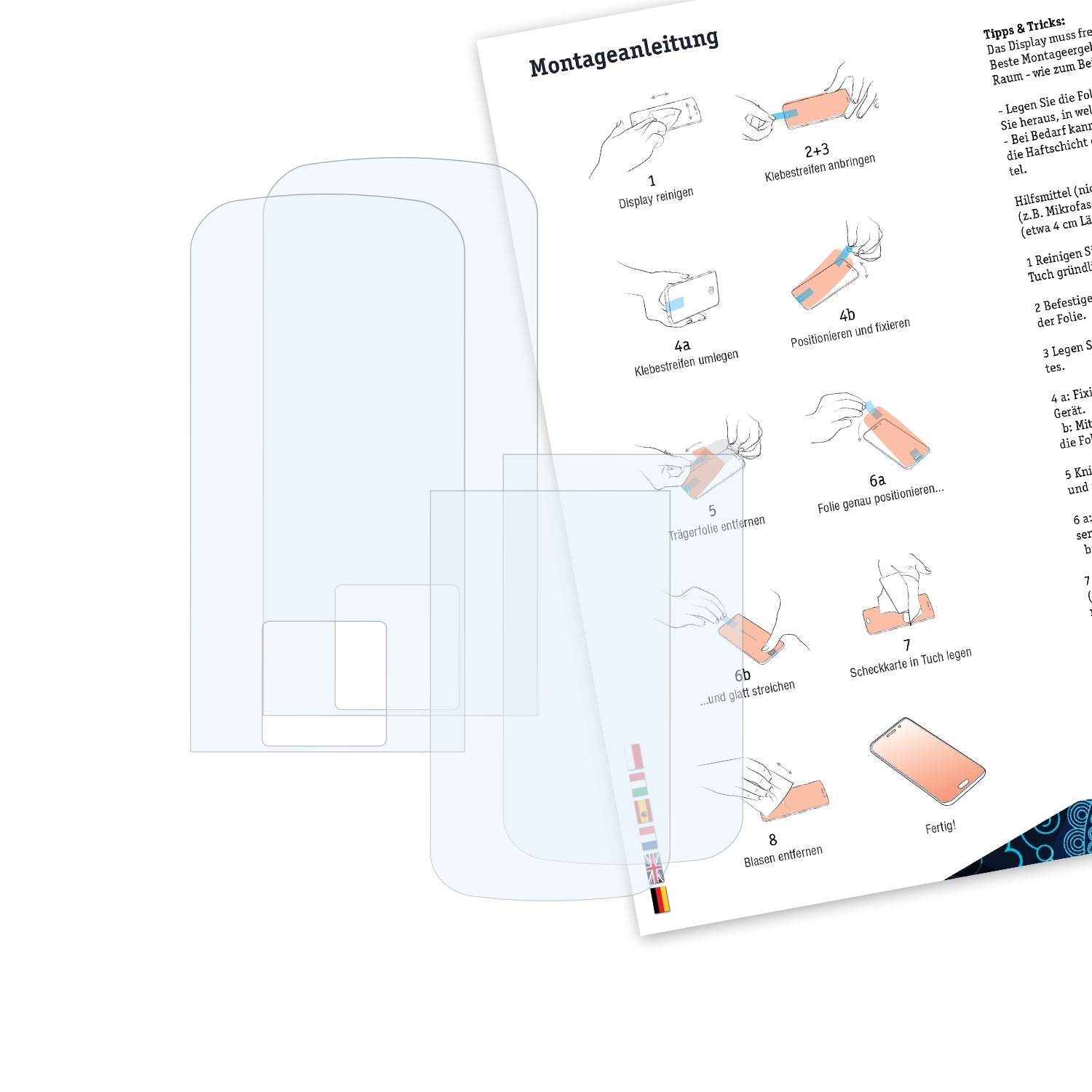 Nokia 2x 2720 Basics-Clear BRUNI Fold) Schutzfolie(für