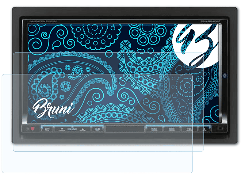 BRUNI 2x Basics-Clear Schutzfolie(für Kenwood DNX9240BT)