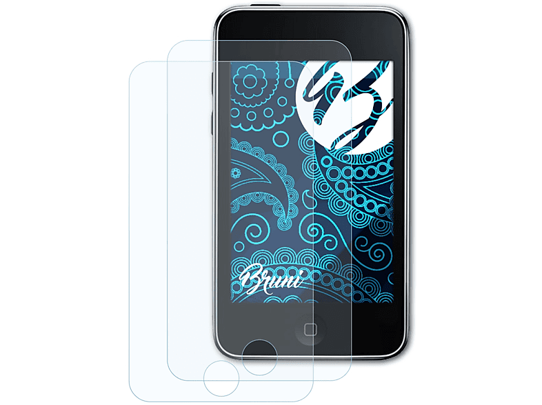 BRUNI iPod Basics-Clear Schutzfolie(für Apple 3G) 2x touch