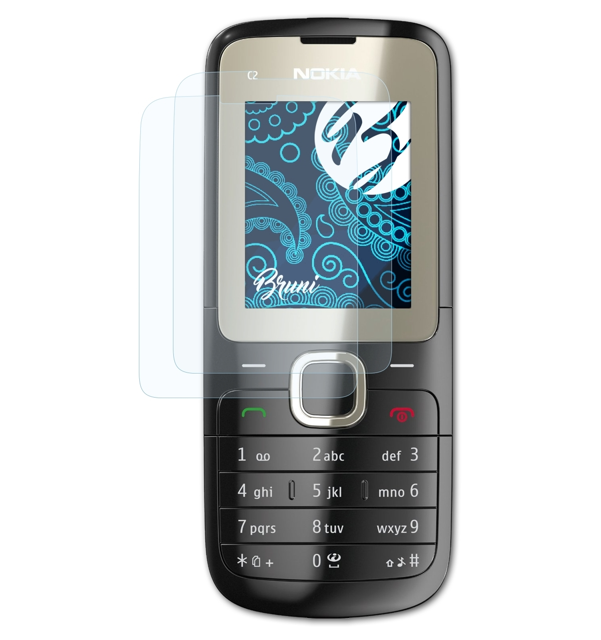 Nokia 2x Basics-Clear C2-00) Schutzfolie(für BRUNI