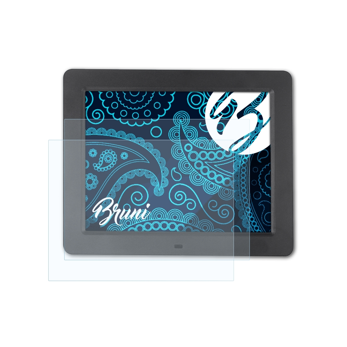 BRUNI 2x Digitaler Basics-Clear Schutzfolie(für Andoer (800x600)) Zoll Bilderrahmen 10
