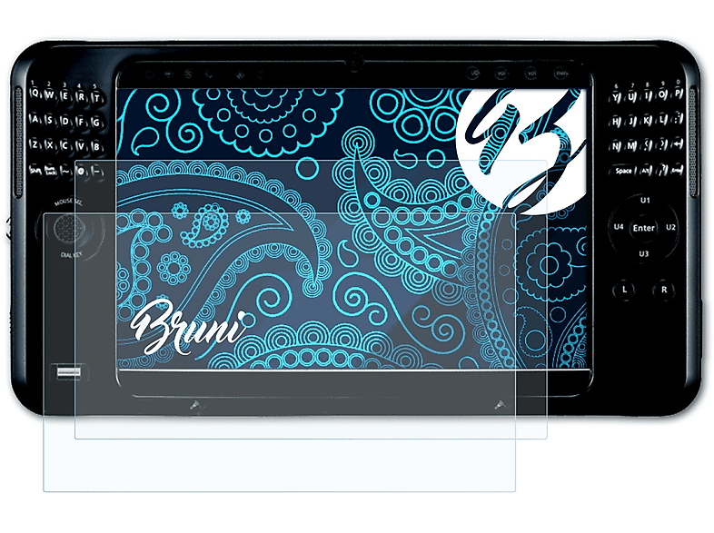 BRUNI 2x Basics-Clear Schutzfolie(für Samsung Q1Ultra-Pro Baron) 800