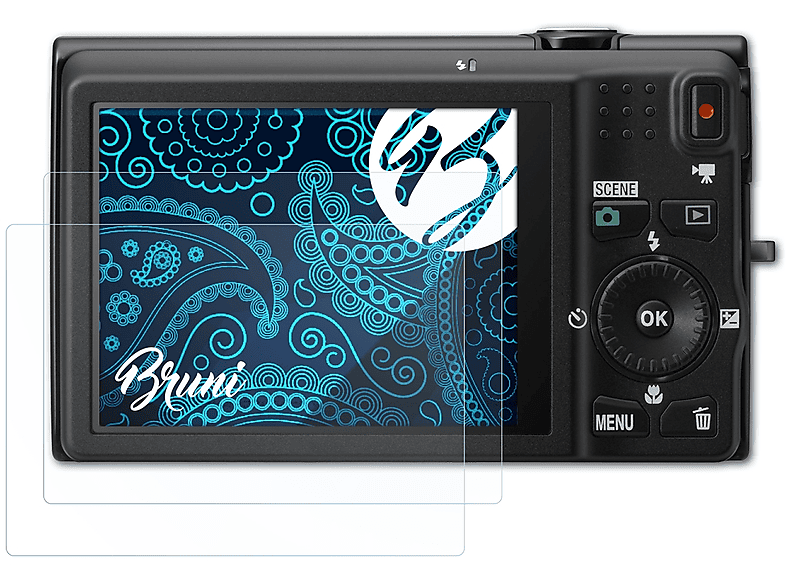 BRUNI 2x Basics-Clear Schutzfolie(für Nikon S6200) Coolpix
