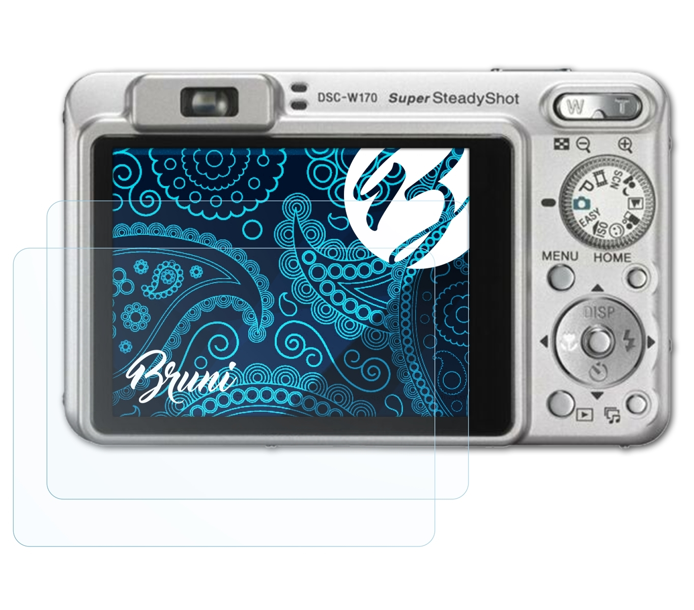 BRUNI 2x Basics-Clear Schutzfolie(für Sony DSC-W170)