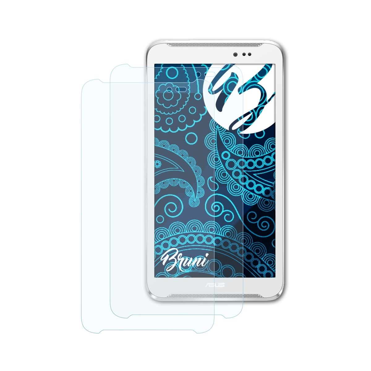 BRUNI 2x Fonepad Asus 6) Basics-Clear Schutzfolie(für Note