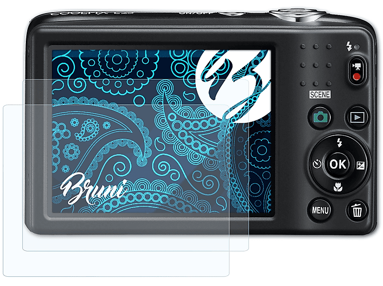 BRUNI 2x Basics-Clear Schutzfolie(für Nikon Coolpix L25)