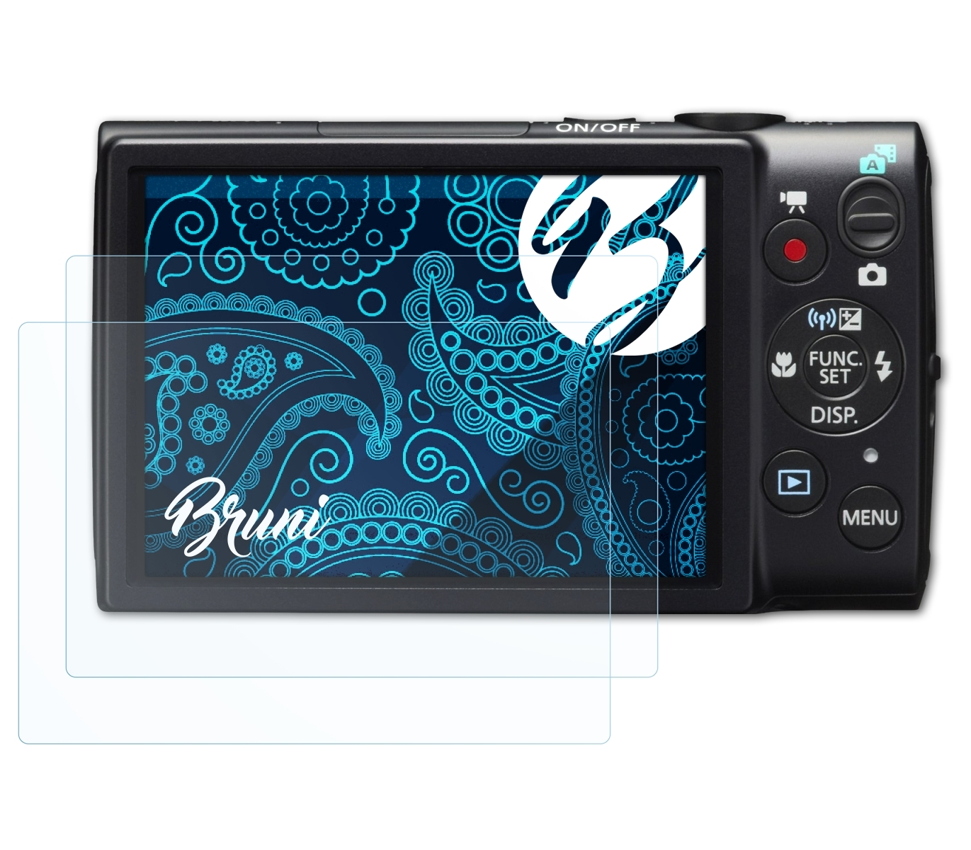 BRUNI 2x Basics-Clear Schutzfolie(für Canon 225 HS) Digital IXUS