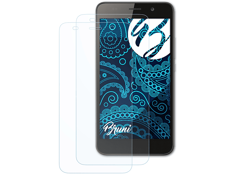 BRUNI 2x Basics-Clear Schutzfolie(für Huawei Y6)