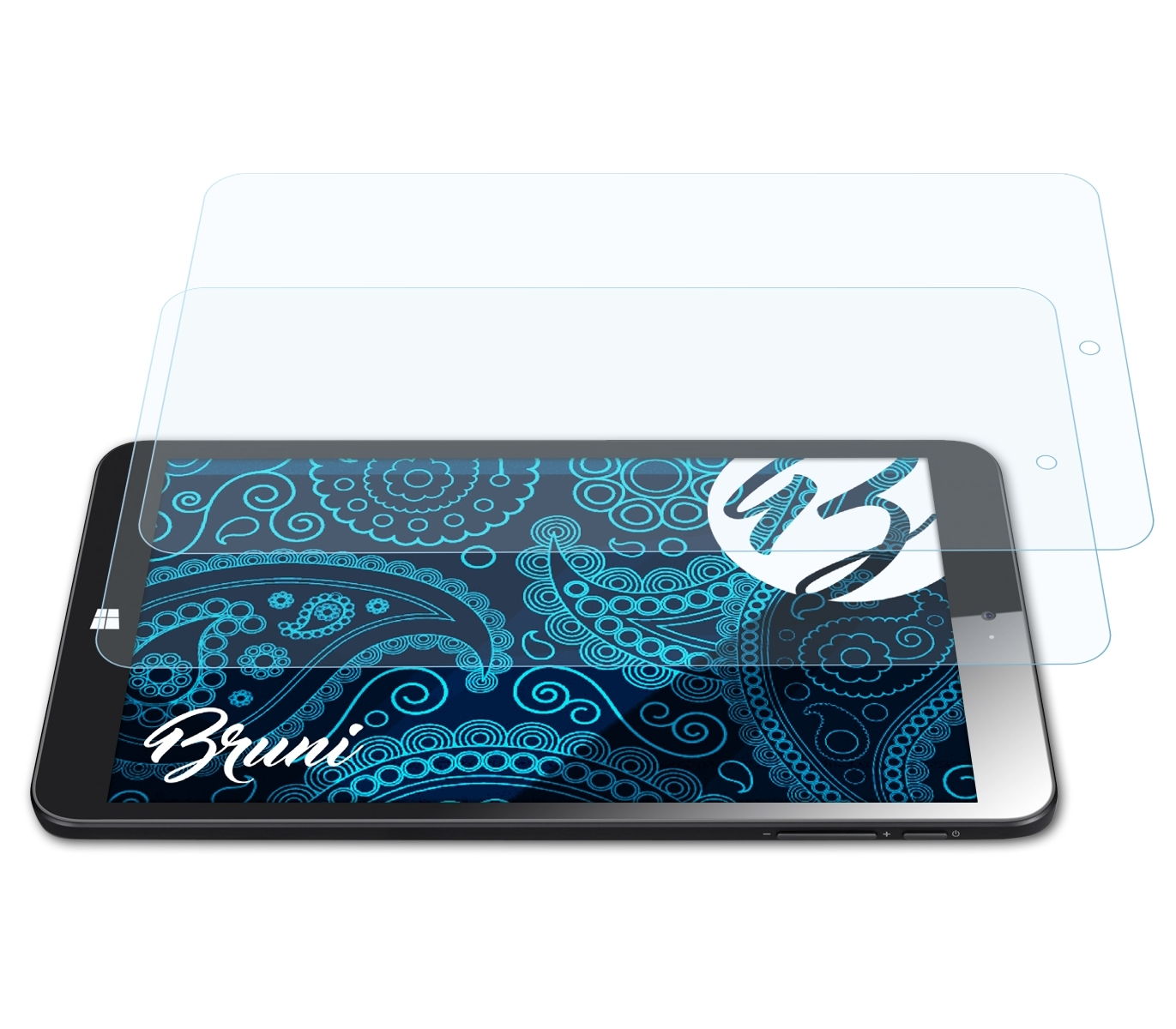 BRUNI 2x MS) Slimtab Schutzfolie(für 8 Kiano Basics-Clear