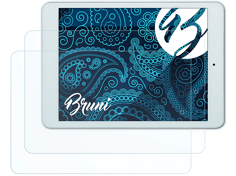 BRUNI 2x Basics-Clear Schutzfolie(für Blaupunkt Polaris)