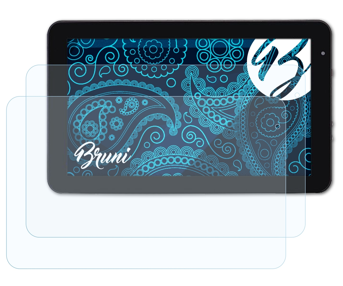 BRUNI 2x Basics-Clear Schutzfolie(für JAY-tech XE10D (PR1056)) Tablet-PC