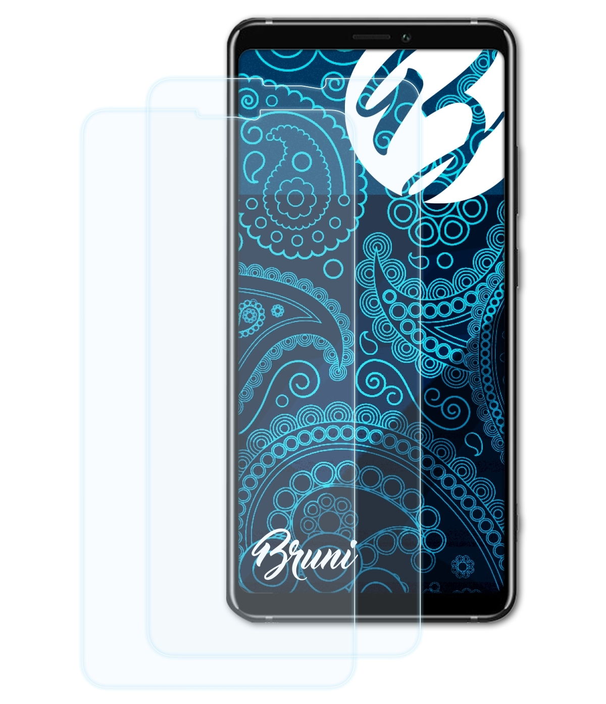BRUNI 2x Basics-Clear Schutzfolie(für Huawei Honor 10) Note