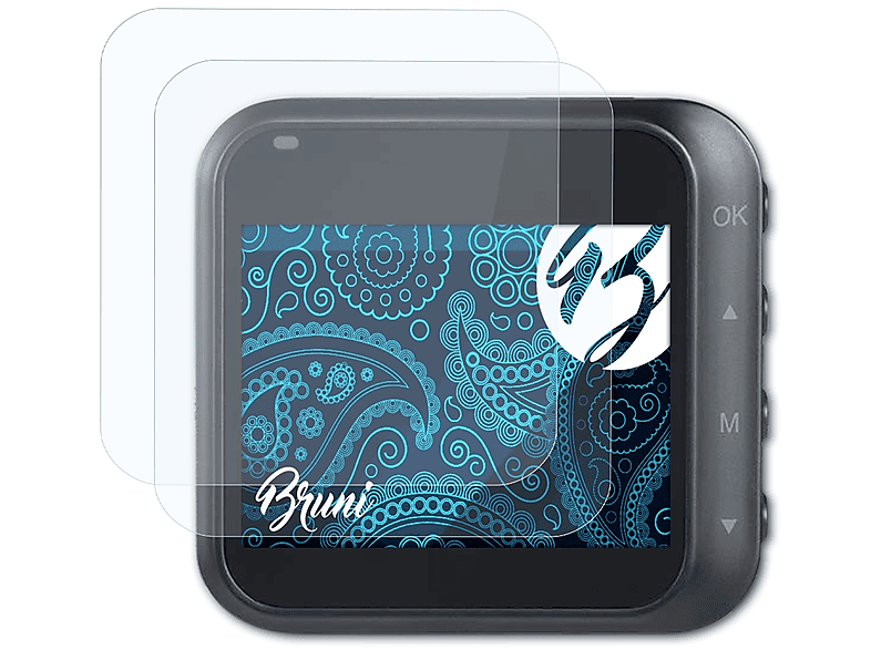 BRUNI 2x Basics-Clear Schutzfolie(für Apeman C420)