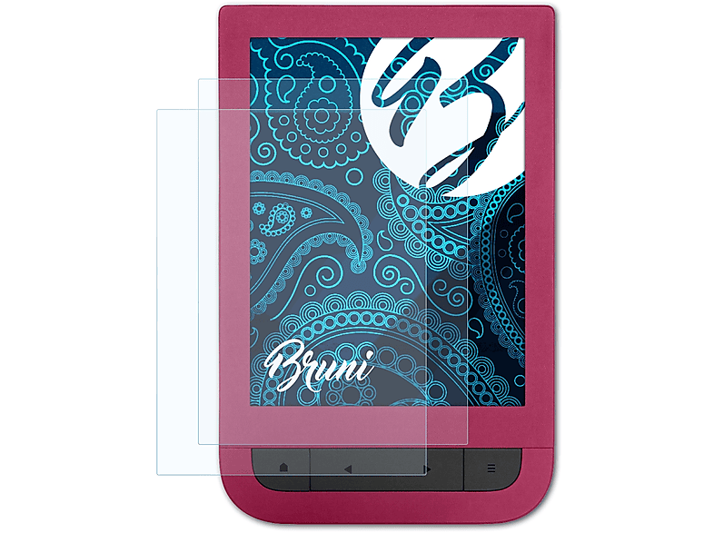 BRUNI 2x Basics-Clear Schutzfolie(für PocketBook Touch HD 2)