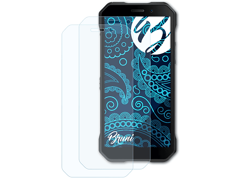 BRUNI 2x glasklare Displayschutz(für DOOGEE S61 Pro)