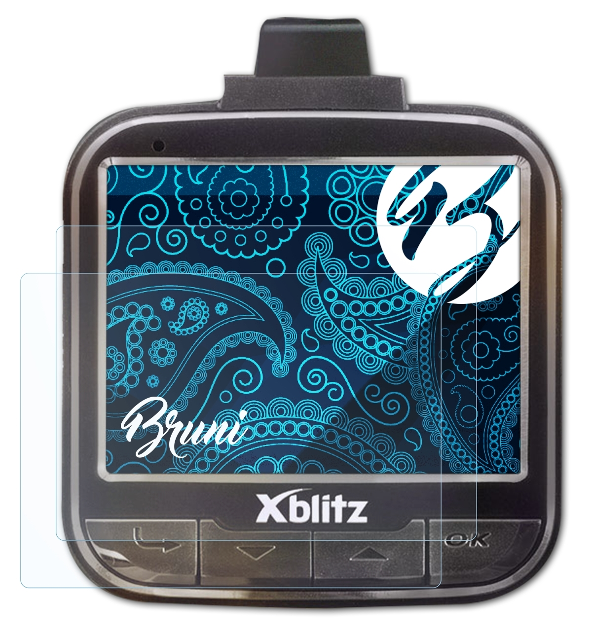 BRUNI 2x Basics-Clear Schutzfolie(für Xblitz Go Ride)