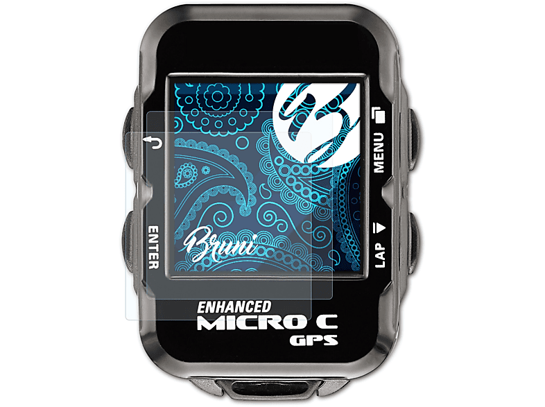 BRUNI Lezyne Micro Basics-Clear C GPS) Schutzfolie(für 2x