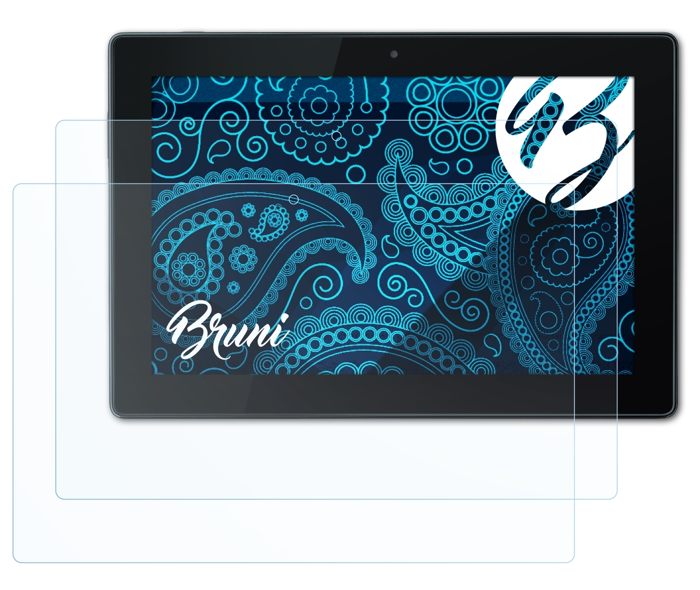 BRUNI 2x Basics-Clear Smart 3 Schutzfolie(für Vodafone 10) Tab