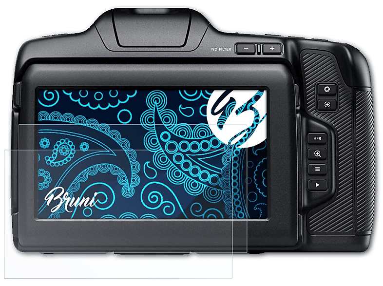 BRUNI 2x Blackmagic Displayschutz(für Cinema Pro) Pocket 6K Camera Design glasklare